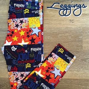 Lularoe 4th of July Adult TC Leggings